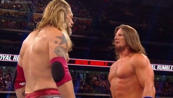 Edge and AJ Styles ran into each other at Royal Rumble 2020.